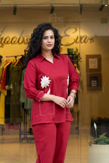 New LONCHING COD-SET  BRAND SHOWROOM PIECE  Full COD-SET 2pcs pure cotton filex  Heavy Embroidery worck   one side pocket